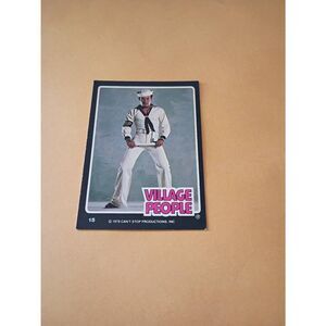 Vintage 1979 Village People Trading Card #15 Disco Era Vintage Music Collectible